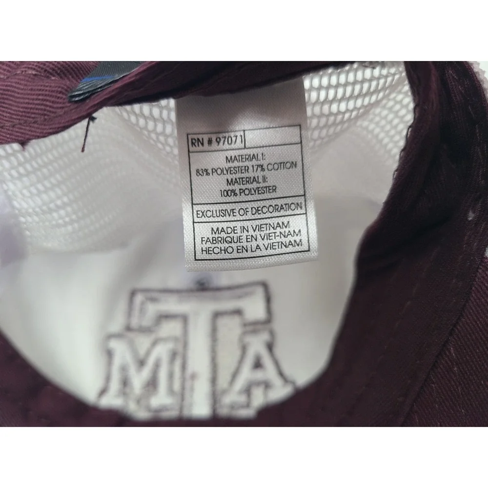 Texas A&M University Aggies‎ Mesh Trucker Snapback Hat Cap Men NCAA Gray White
